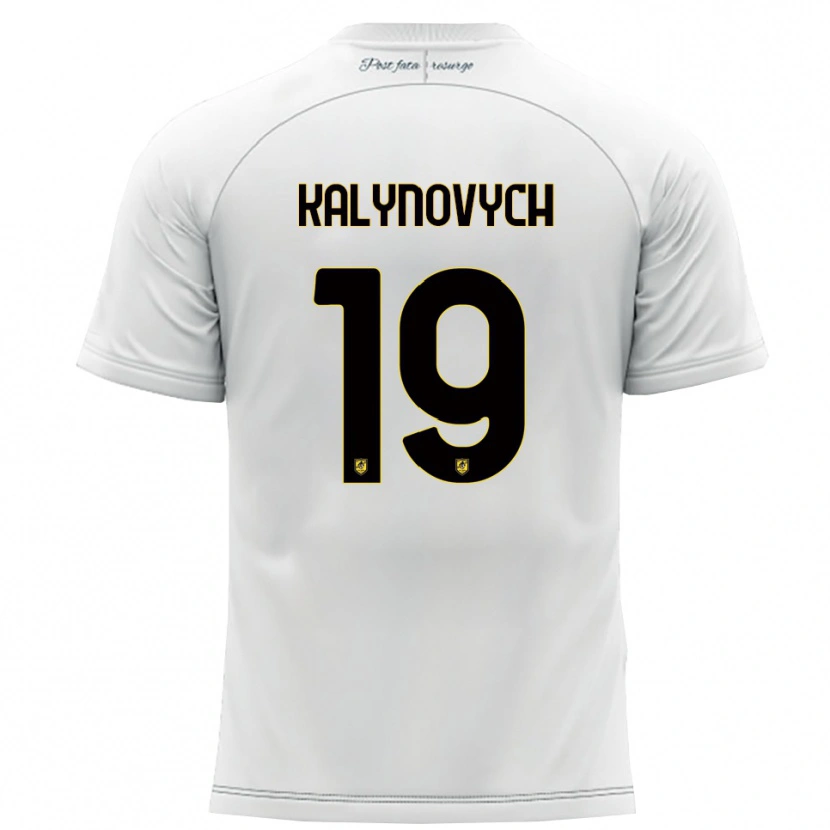 Danxen Kinderen Igor Kalynovych #19 Wit Geel Uitshirt Uittenue 2025/26 T-Shirt België
