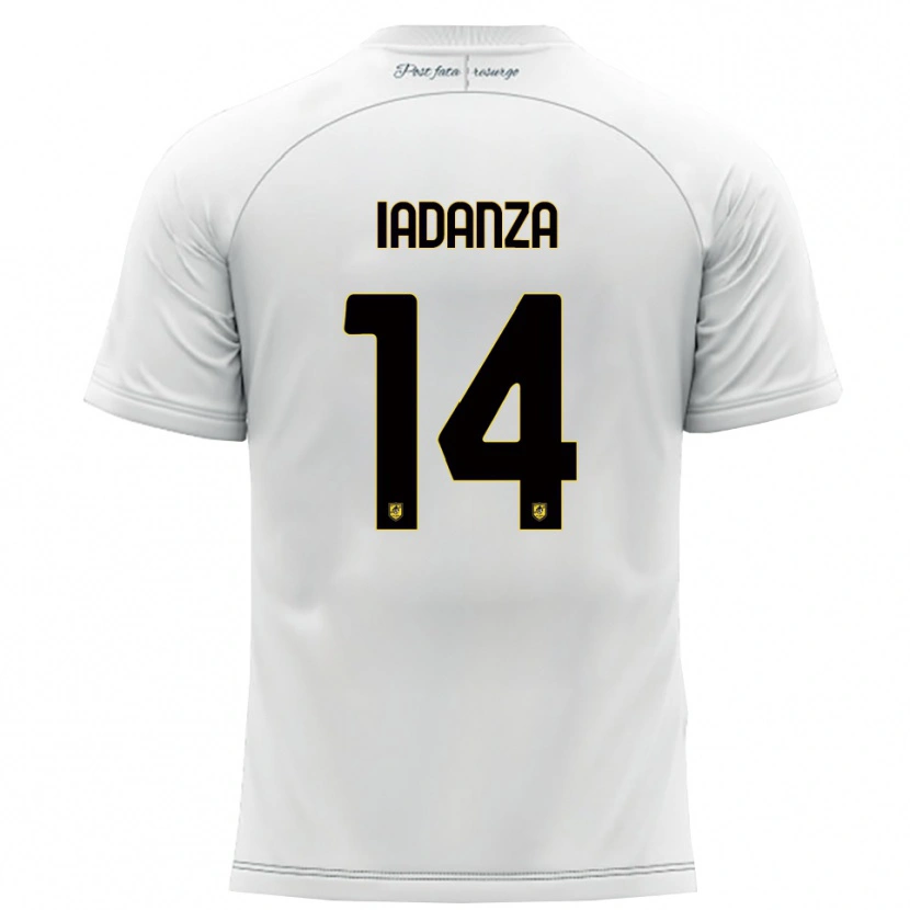 Danxen Kinderen Mattia Iadanza #14 Wit Geel Uitshirt Uittenue 2025/26 T-Shirt België