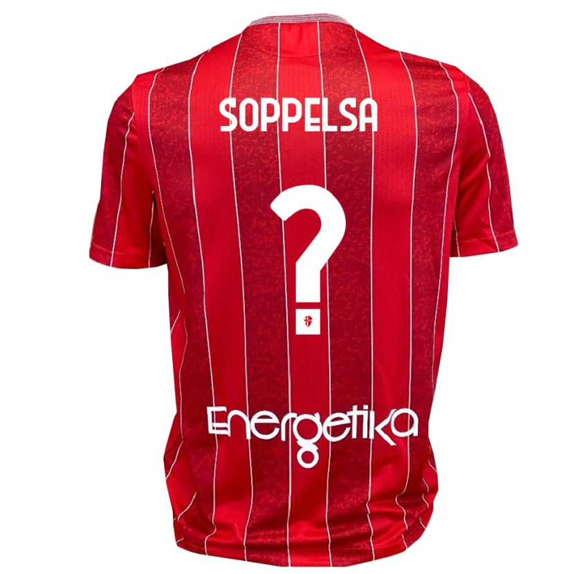 Danxen Kinderen Mattia Soppelsa #0 Rood Wit Uitshirt Uittenue 2025/26 T-Shirt België