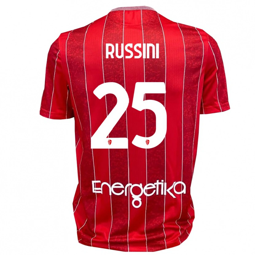Danxen Kinderen Simone Russini #25 Rood Wit Uitshirt Uittenue 2025/26 T-Shirt België