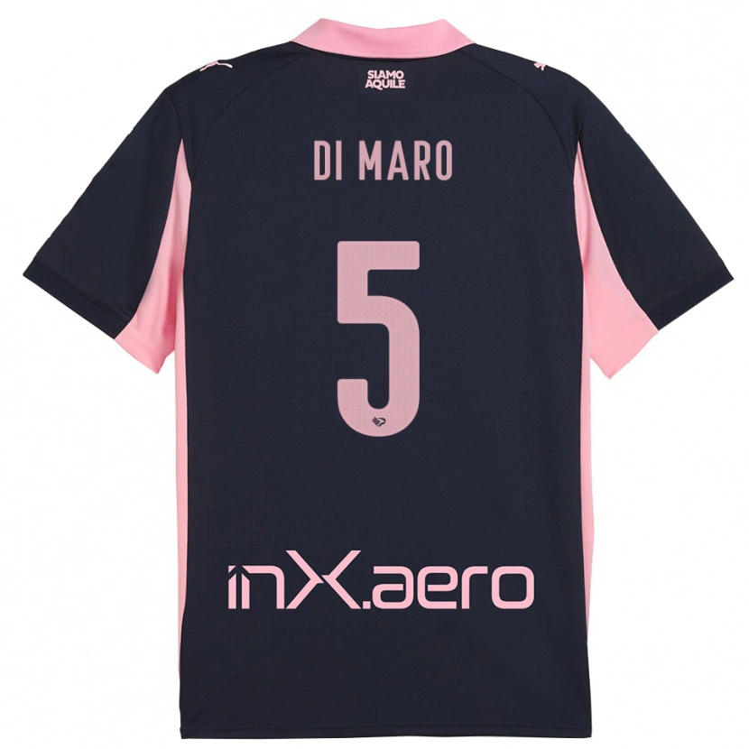 Danxen Kinderen Filippo Di Maro #5 Donkerblauw Roze Uitshirt Uittenue 2025/26 T-Shirt België