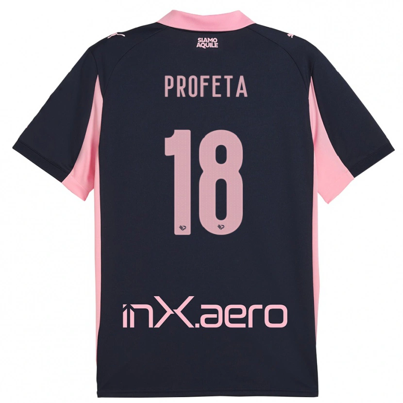 Danxen Kinderen Andrea Profeta #18 Donkerblauw Roze Uitshirt Uittenue 2025/26 T-Shirt België