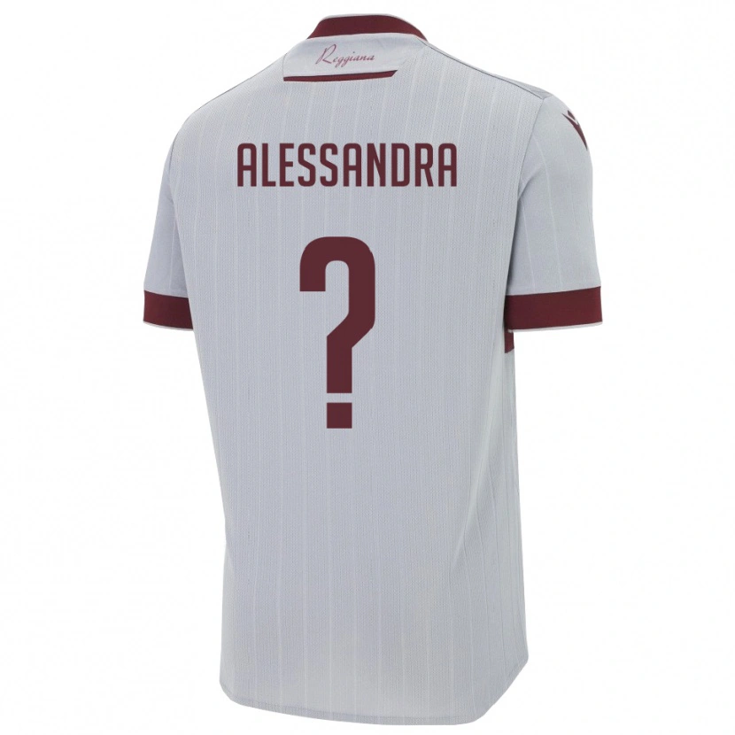 Danxen Kinderen Sacchi Alessandra #0 Bourgondië Wit Uitshirt Uittenue 2025/26 T-Shirt België