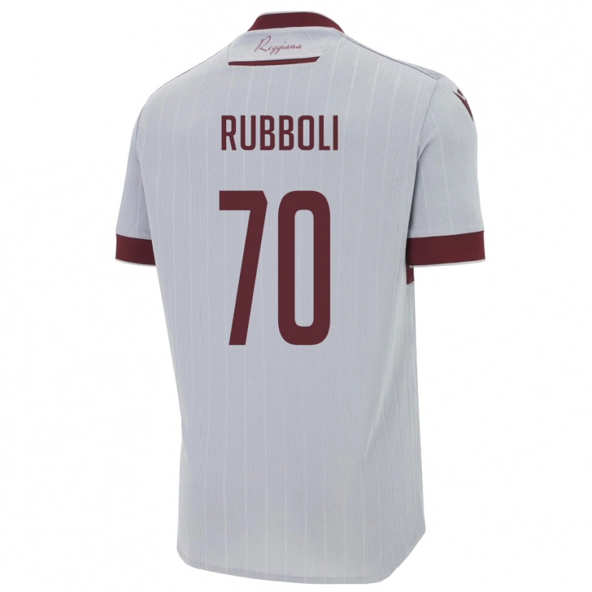 Danxen Kinderen Lorenzo Rubboli #70 Bourgondië Wit Uitshirt Uittenue 2025/26 T-Shirt België