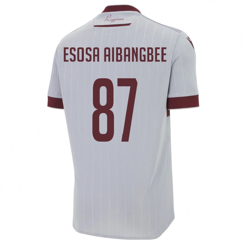 Danxen Kinderen Simon Esosa Aibangbee #87 Bourgondië Wit Uitshirt Uittenue 2025/26 T-Shirt België