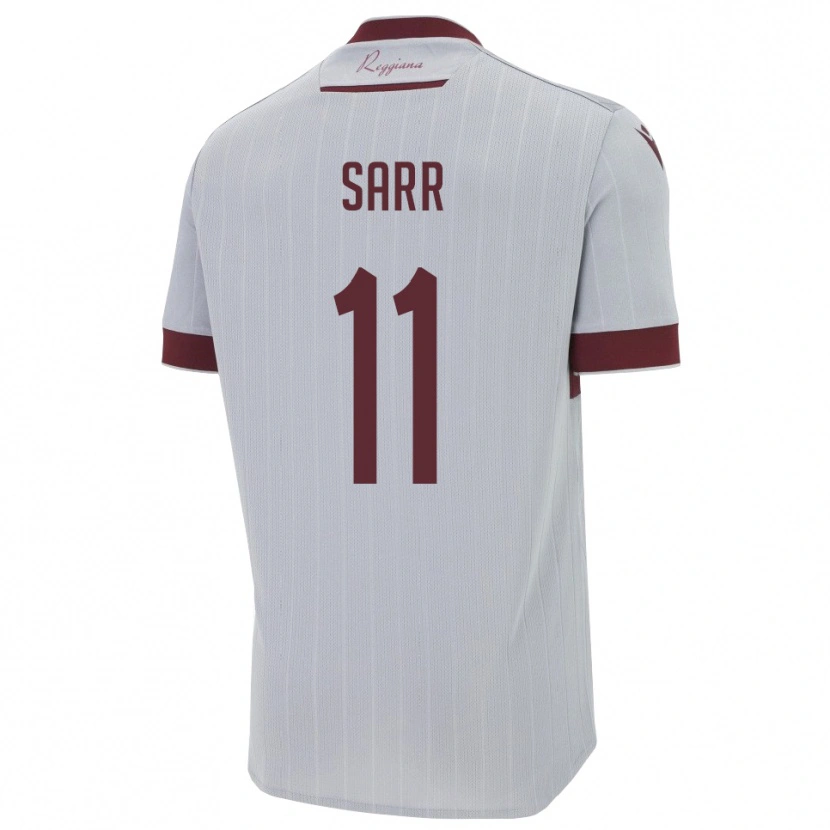Danxen Kinderen Yatma Sarr #11 Bourgondië Wit Uitshirt Uittenue 2025/26 T-Shirt België