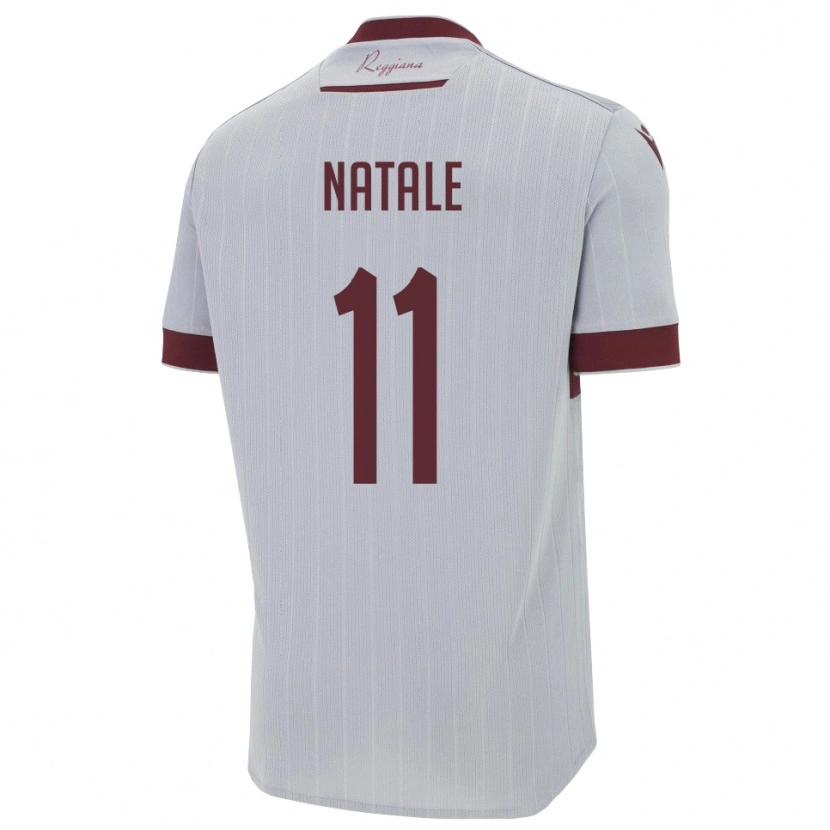 Danxen Kinderen Mario Natale #11 Bourgondië Wit Uitshirt Uittenue 2025/26 T-Shirt België