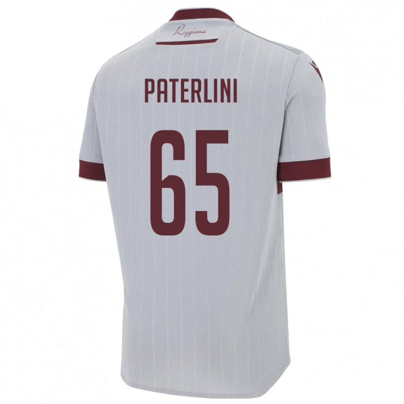 Danxen Kinderen Federico Paterlini #65 Bourgondië Wit Uitshirt Uittenue 2025/26 T-Shirt België