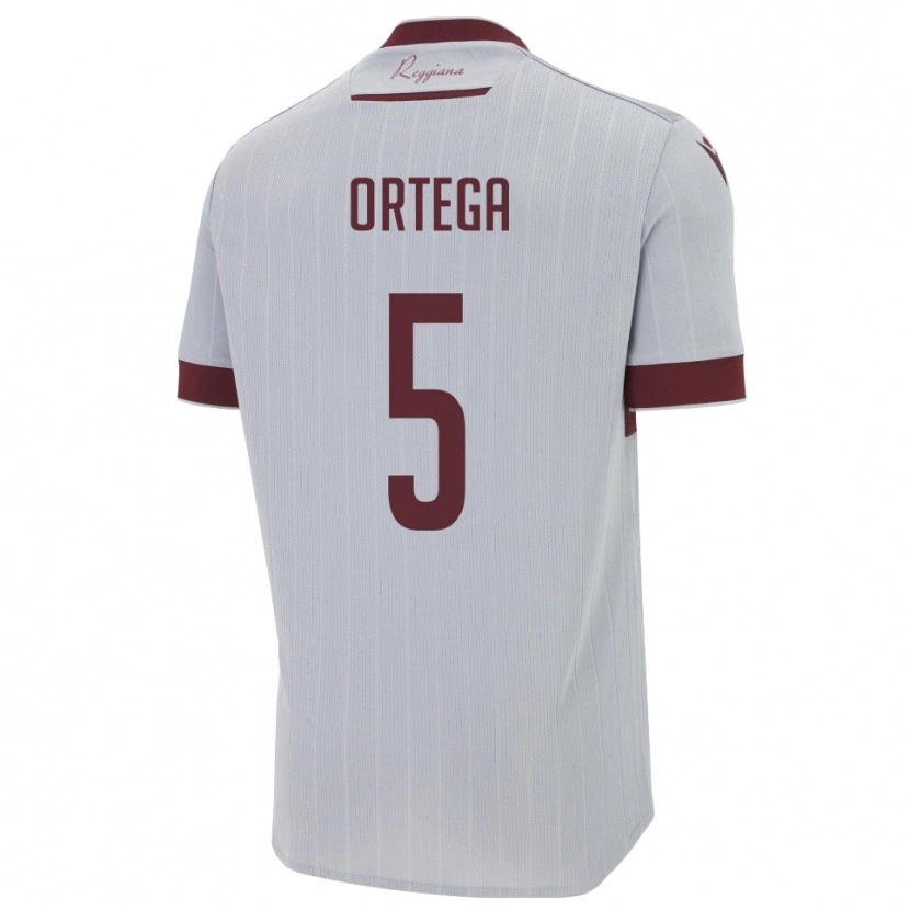Danxen Kinderen Jean Paulo Cardona Ortega #5 Bourgondië Wit Uitshirt Uittenue 2025/26 T-Shirt België