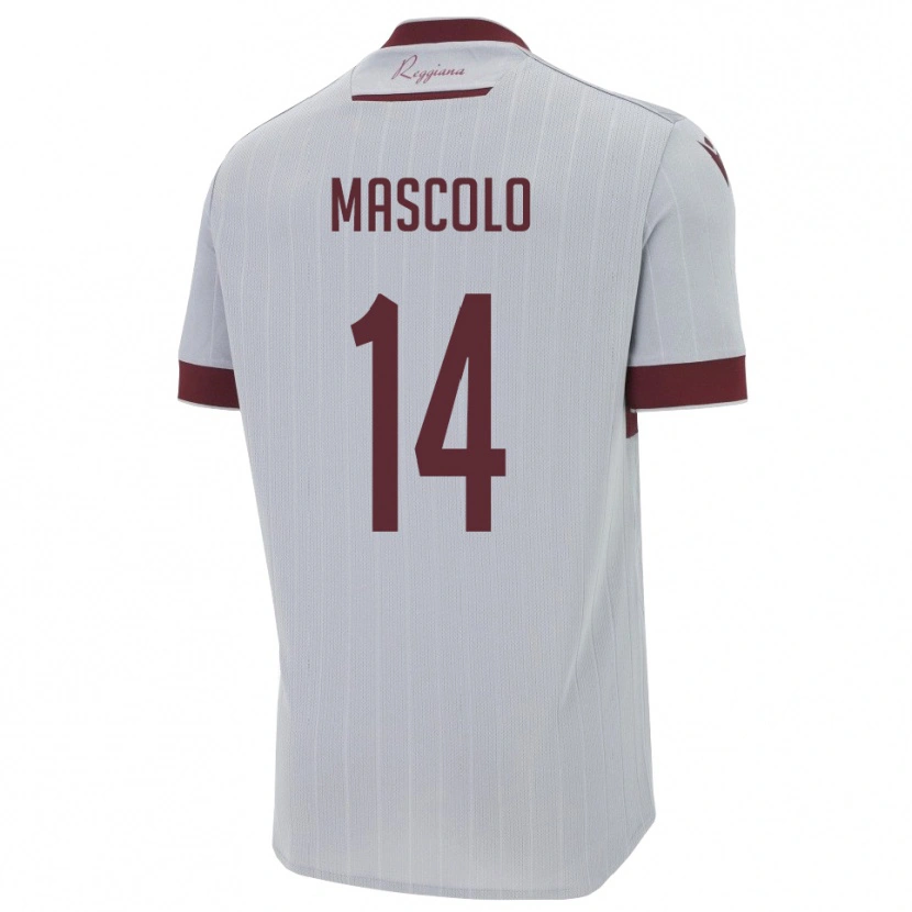 Danxen Kinderen Luca Mascolo #14 Bourgondië Wit Uitshirt Uittenue 2025/26 T-Shirt België