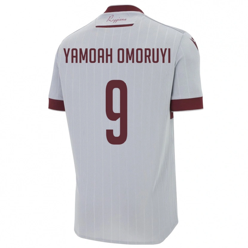 Danxen Kinderen Jeremiah Yamoah Omoruyi #9 Bourgondië Wit Uitshirt Uittenue 2025/26 T-Shirt België