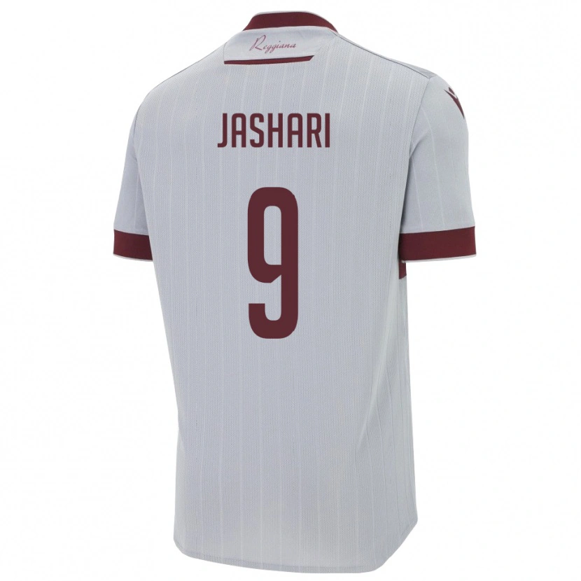 Danxen Kinderen Edion Jashari #9 Bourgondië Wit Uitshirt Uittenue 2025/26 T-Shirt België