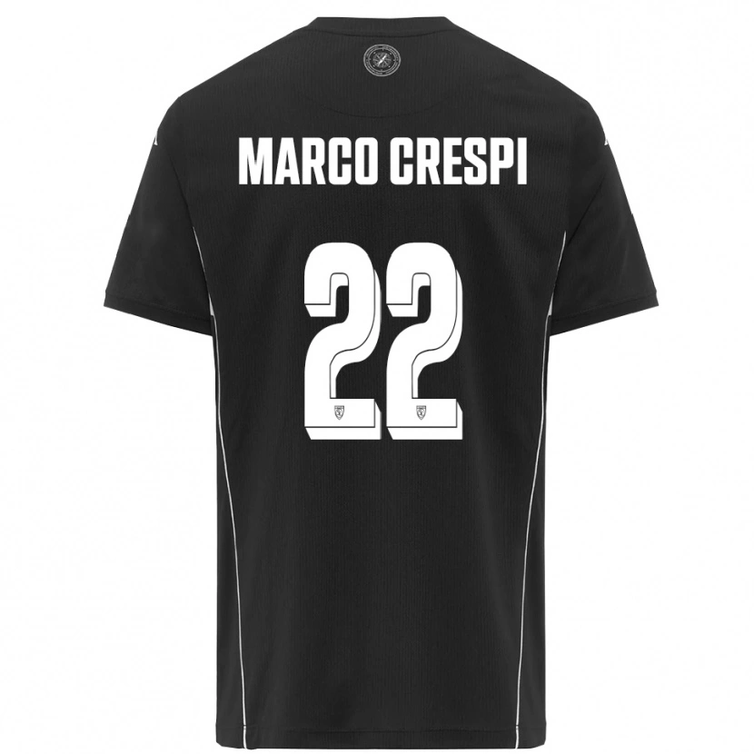 Danxen Kinderen Gian Marco Crespi #22 Zwart Wit Uitshirt Uittenue 2025/26 T-Shirt België