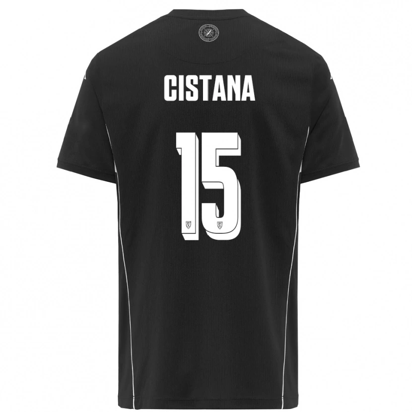 Danxen Kinderen Andrea Cistana #15 Zwart Wit Uitshirt Uittenue 2025/26 T-Shirt België