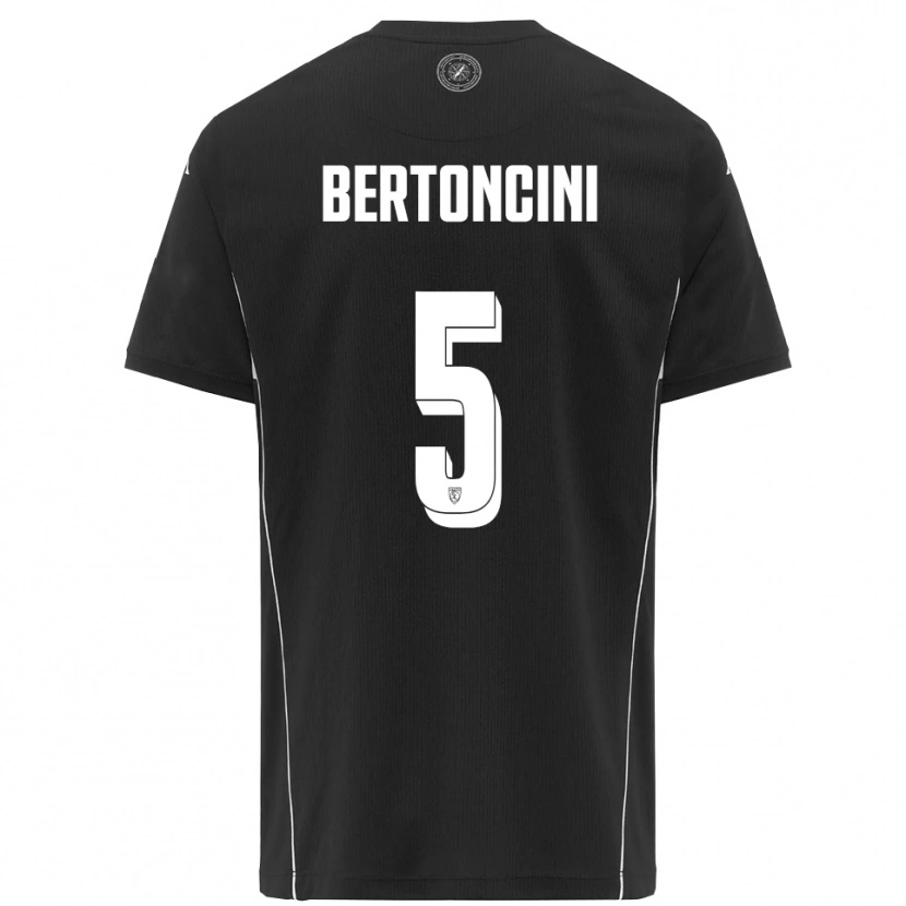 Danxen Kinderen Andrea Bertoncini #5 Zwart Wit Uitshirt Uittenue 2025/26 T-Shirt België