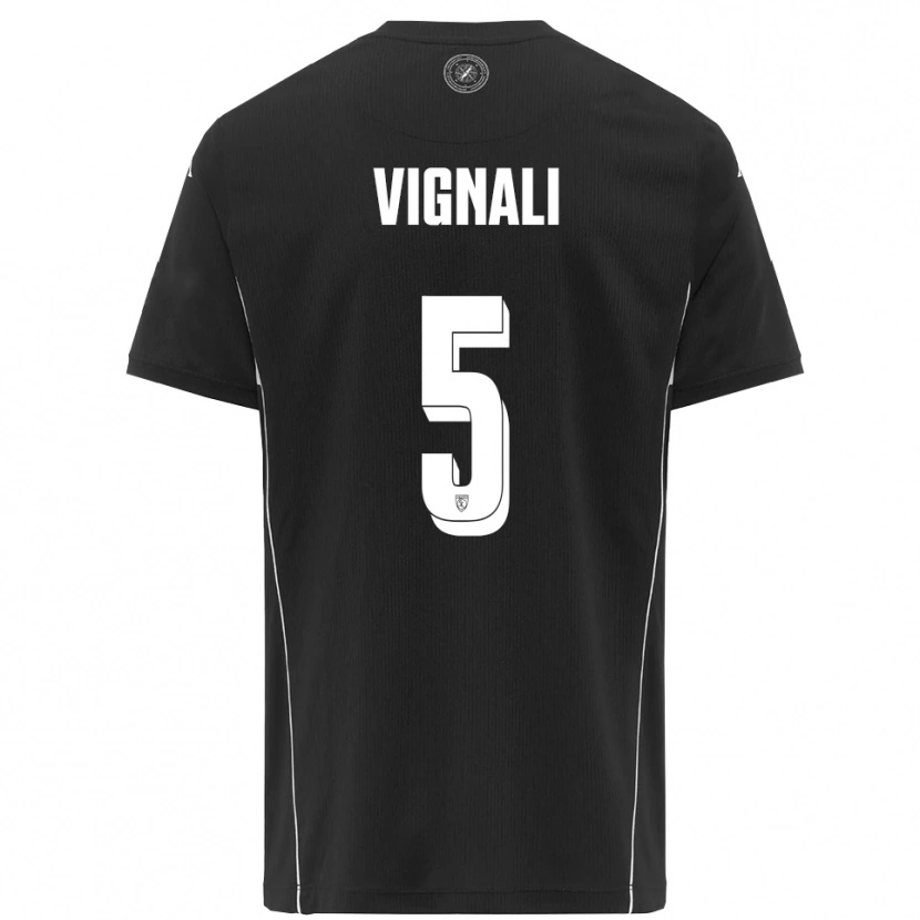Danxen Kinderen Diego Vignali #5 Zwart Wit Uitshirt Uittenue 2025/26 T-Shirt België