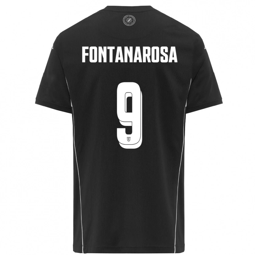 Danxen Kinderen Riccardo Fontanarosa #9 Zwart Wit Uitshirt Uittenue 2025/26 T-Shirt België