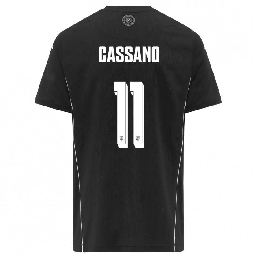 Danxen Kinderen Armando Cassano #11 Zwart Wit Uitshirt Uittenue 2025/26 T-Shirt België