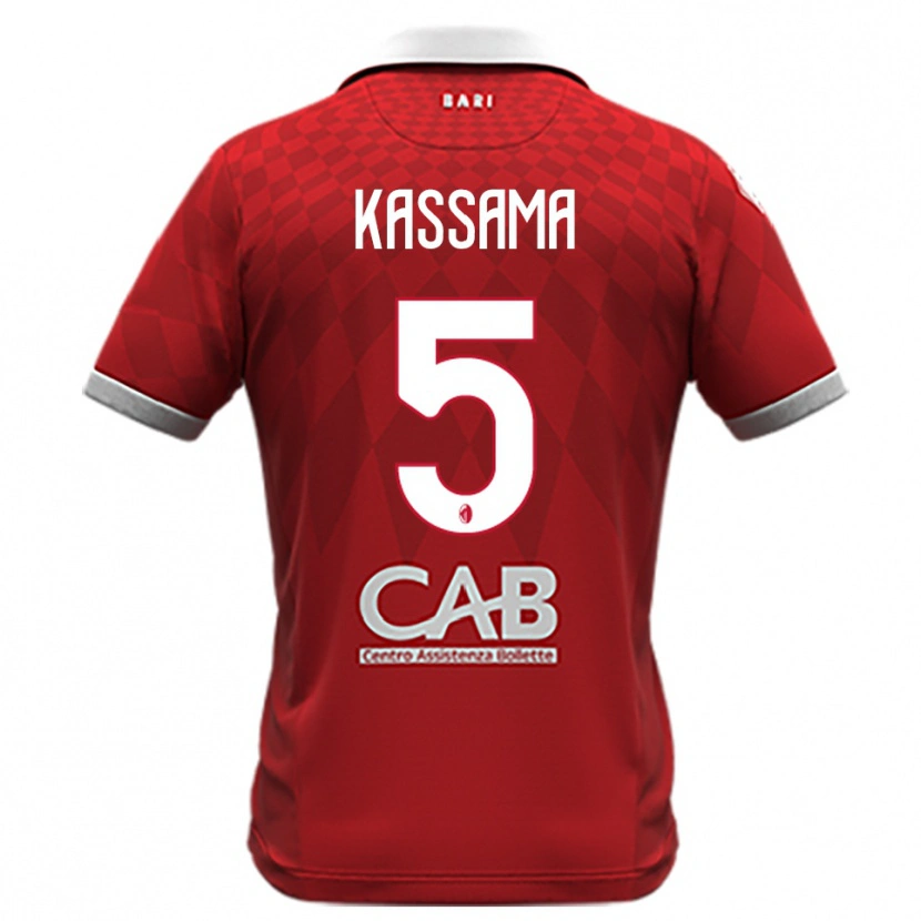 Danxen Kinderen Sheriff Kassama #5 Rood Wit Uitshirt Uittenue 2025/26 T-Shirt België