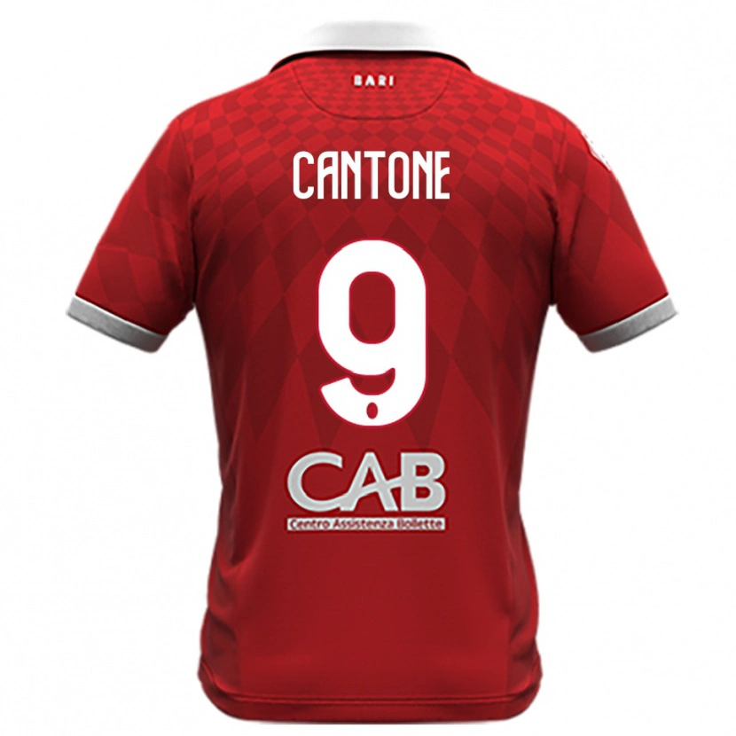 Danxen Kinderen Thomas Cantone #9 Rood Wit Uitshirt Uittenue 2025/26 T-Shirt België