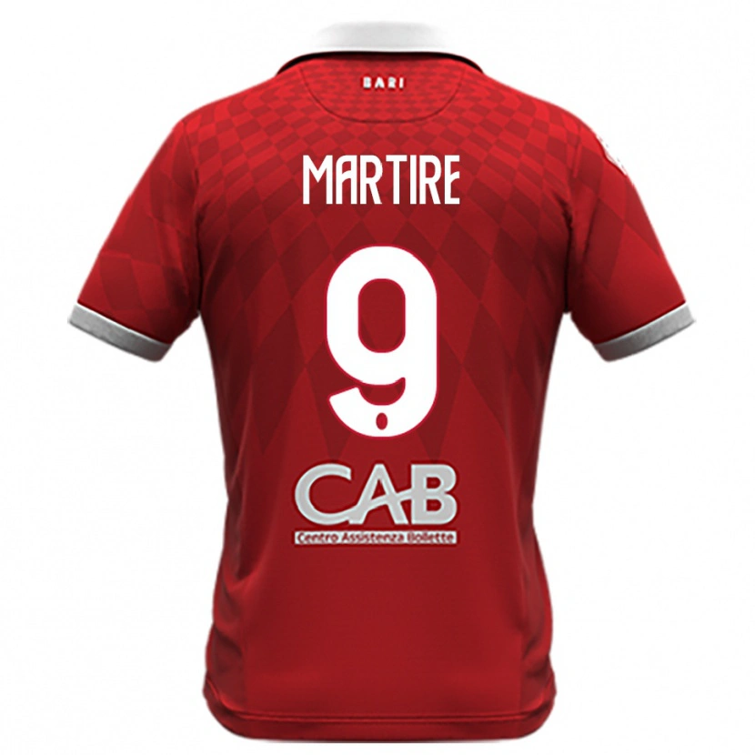 Danxen Kinderen Nicolò Martire #9 Rood Wit Uitshirt Uittenue 2025/26 T-Shirt België