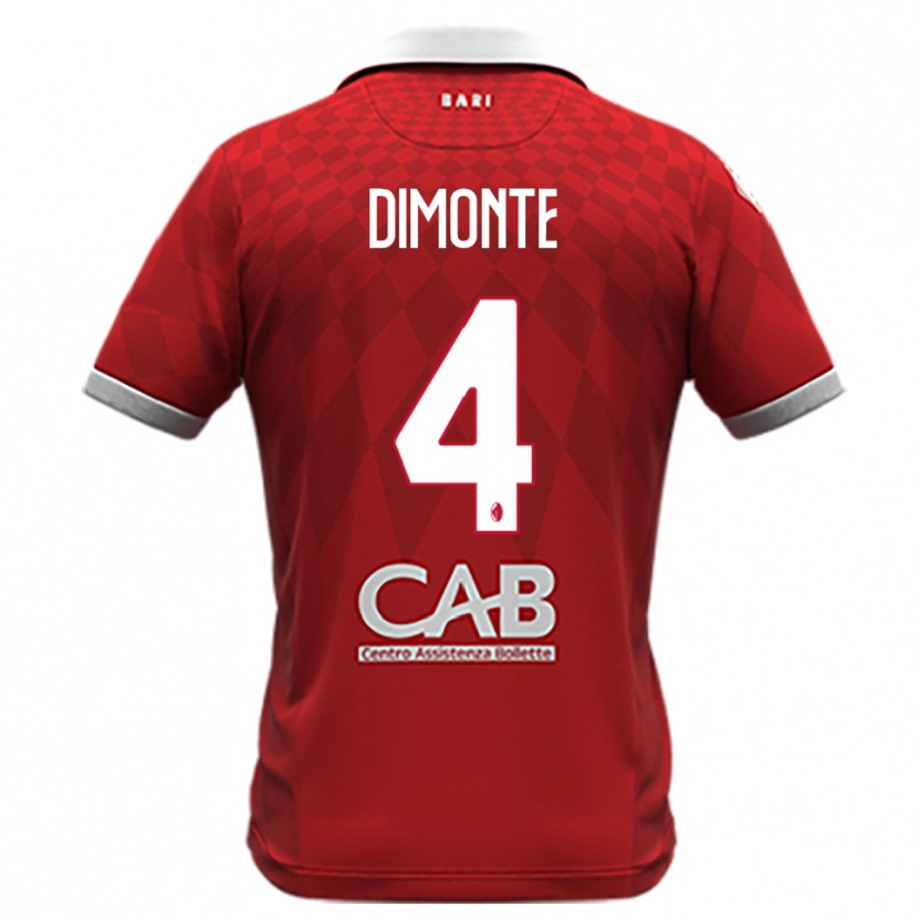 Danxen Kinderen Paolo Dimonte #4 Rood Wit Uitshirt Uittenue 2025/26 T-Shirt België