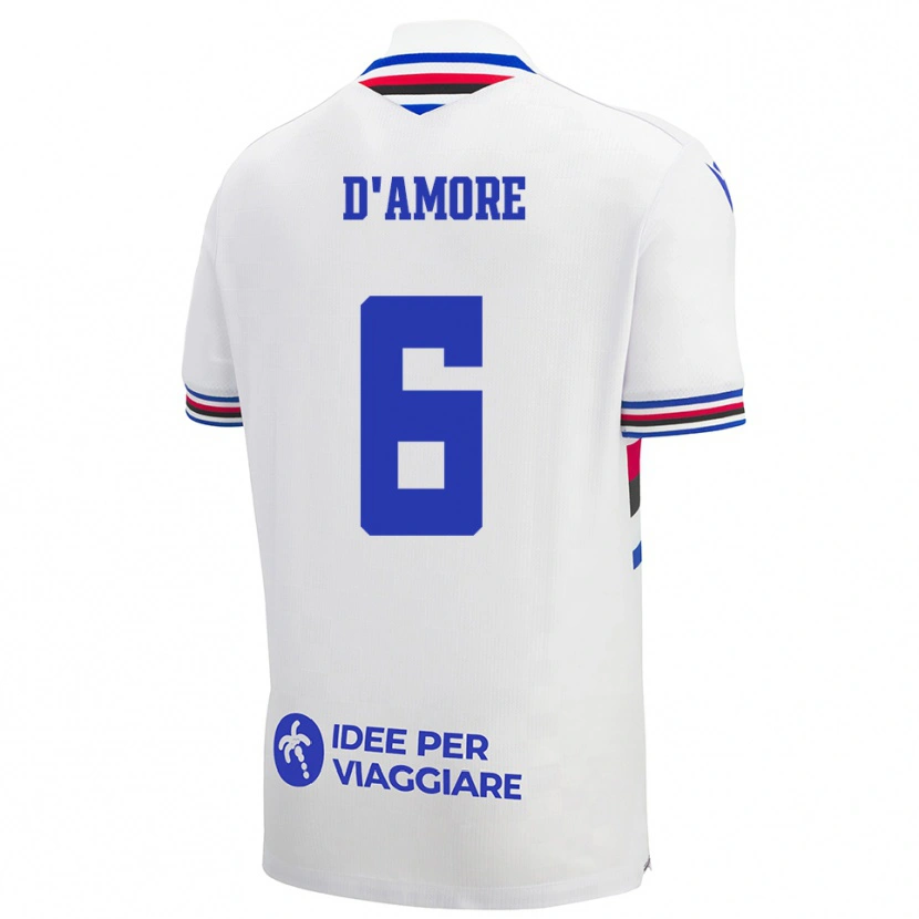 Danxen Kinderen Fabiano D'amore #6 Wit Blauw Rood Uitshirt Uittenue 2025/26 T-Shirt België