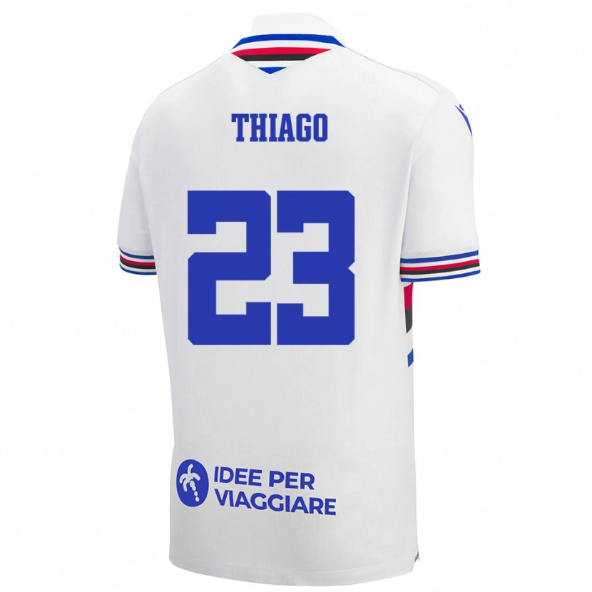 Danxen Kinderen Thiago #23 Wit Blauw Rood Uitshirt Uittenue 2025/26 T-Shirt België