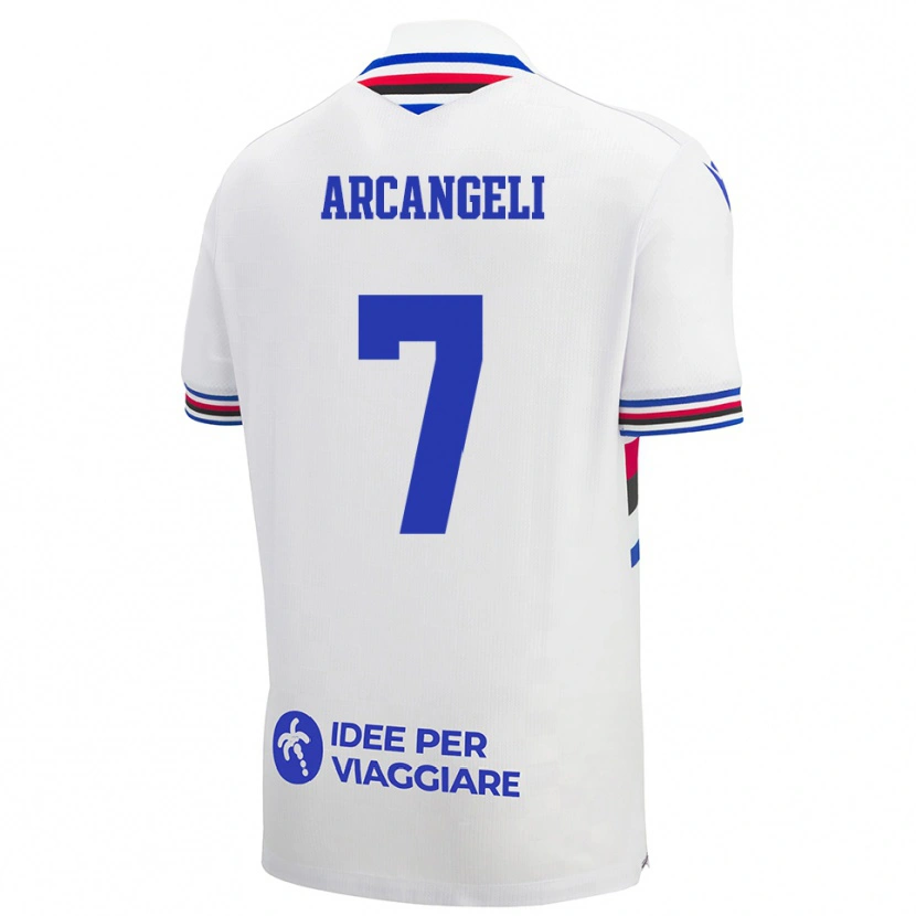 Danxen Kinderen Nicole Arcangeli #7 Wit Blauw Rood Uitshirt Uittenue 2025/26 T-Shirt België