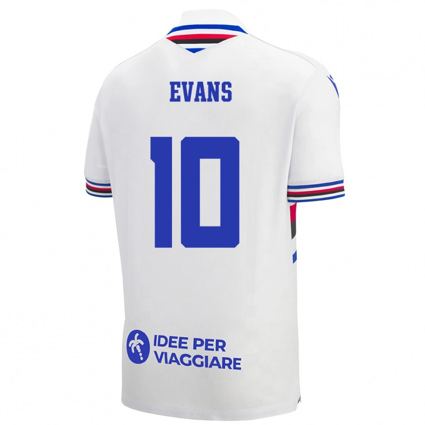 Danxen Kinderen Maya Evans #10 Wit Blauw Rood Uitshirt Uittenue 2025/26 T-Shirt België