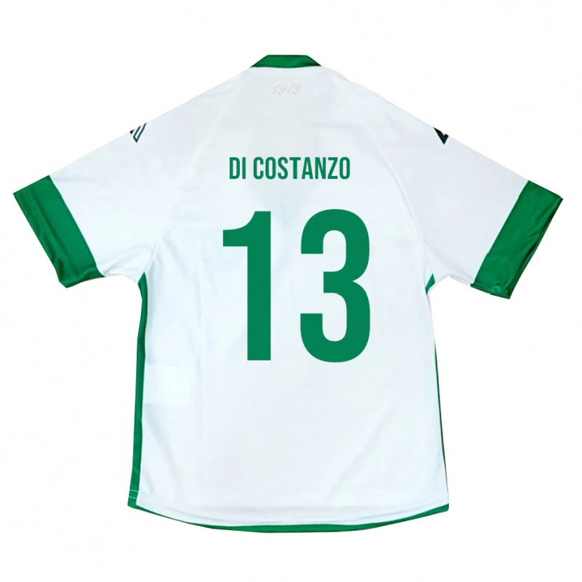 Danxen Kinderen Raffaele Maria Di Costanzo #13 Wit Groen Blauw Uitshirt Uittenue 2025/26 T-Shirt België