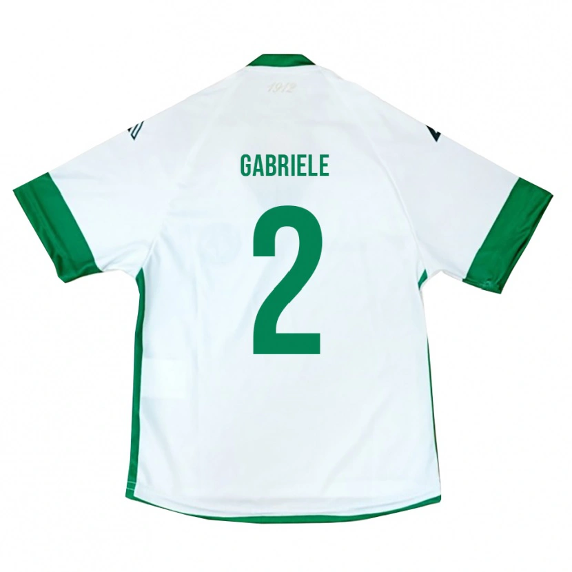 Danxen Kinderen Luigi Gabriele #2 Wit Groen Blauw Uitshirt Uittenue 2025/26 T-Shirt België