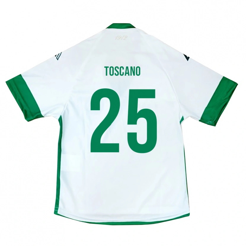 Danxen Kinderen Marco Toscano #25 Wit Groen Blauw Uitshirt Uittenue 2025/26 T-Shirt België