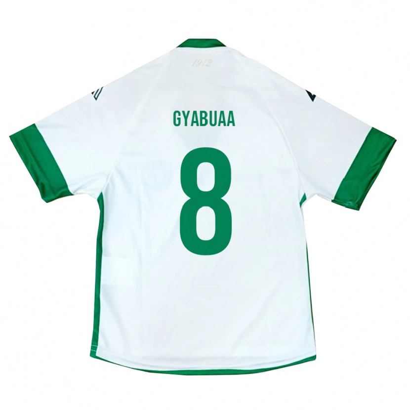 Danxen Kinderen Emmanuel Gyabuaa #8 Wit Groen Blauw Uitshirt Uittenue 2025/26 T-Shirt België