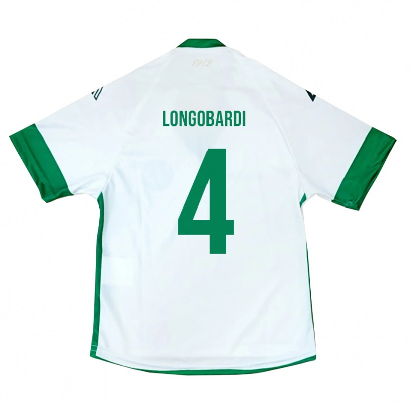 Danxen Kinderen Salvatore Longobardi #4 Wit Groen Blauw Uitshirt Uittenue 2025/26 T-Shirt België