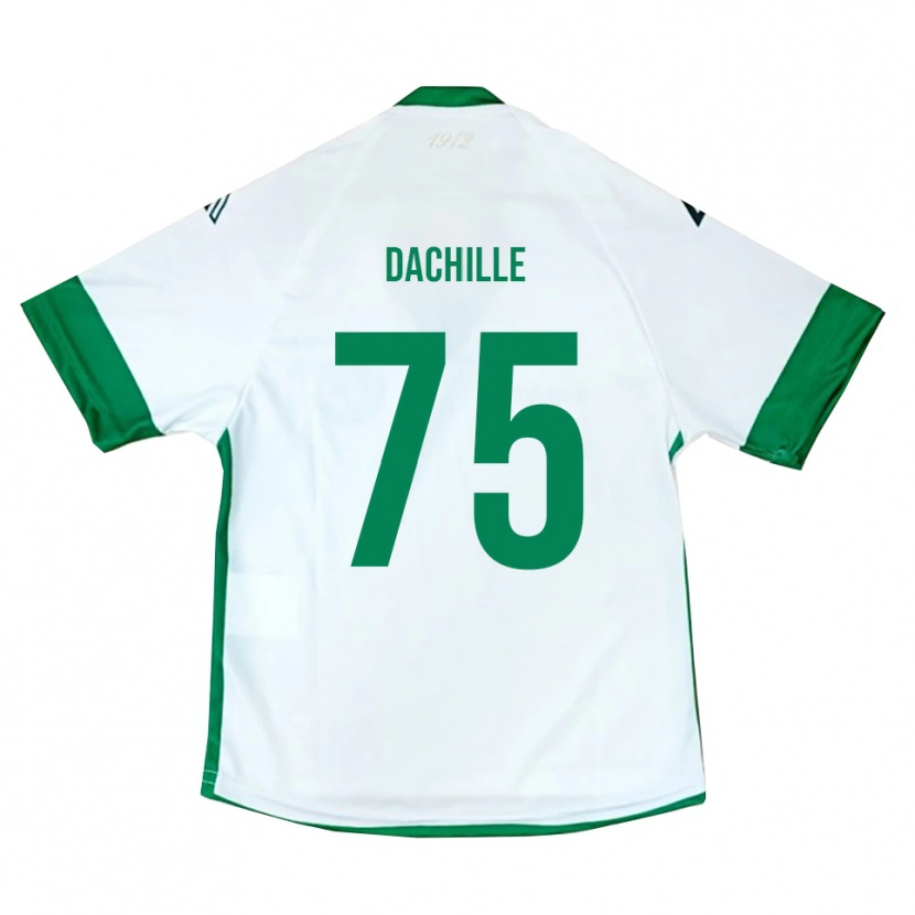 Danxen Kinderen Domenico Dachille #75 Wit Groen Blauw Uitshirt Uittenue 2025/26 T-Shirt België
