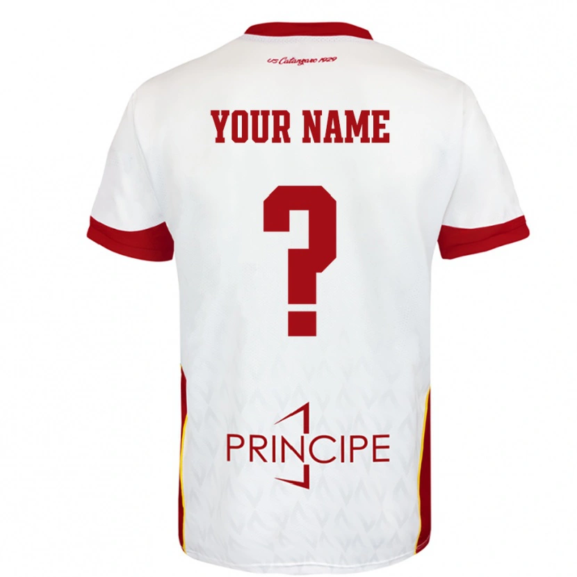 Danxen Kinderen Uw Naam #0 Wit Rood Uitshirt Uittenue 2025/26 T-Shirt België