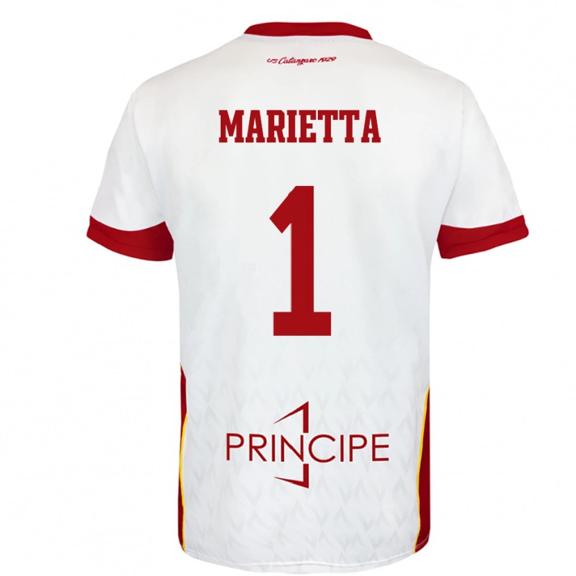 Danxen Kinderen Christian Marietta #1 Wit Rood Uitshirt Uittenue 2025/26 T-Shirt België