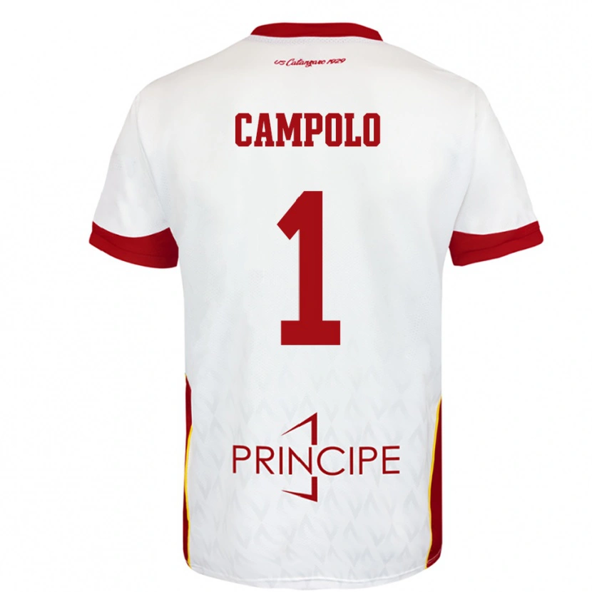 Danxen Kinderen Alessandro Campolo #1 Wit Rood Uitshirt Uittenue 2025/26 T-Shirt België
