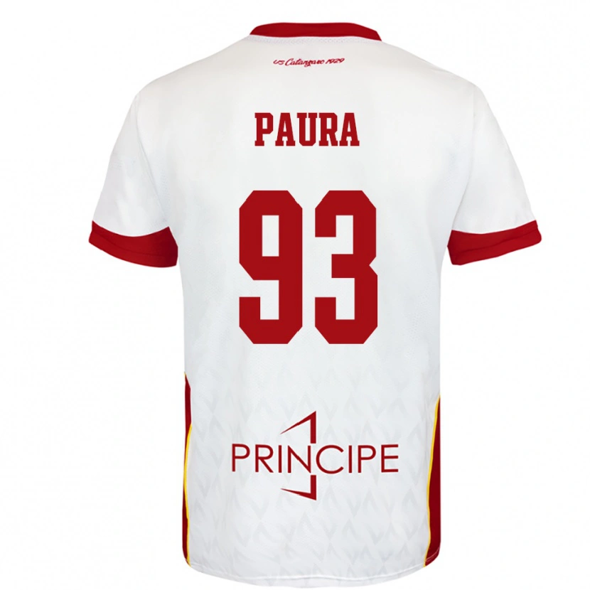 Danxen Kinderen Mario Paura #93 Wit Rood Uitshirt Uittenue 2025/26 T-Shirt België