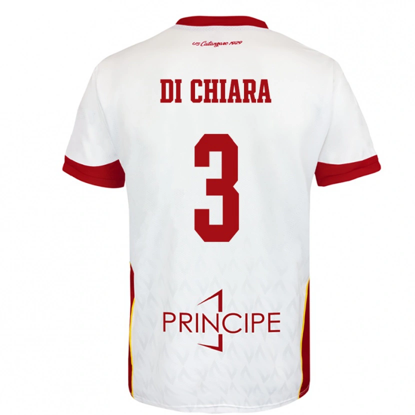 Danxen Kinderen Gianluca Di Chiara #3 Wit Rood Uitshirt Uittenue 2025/26 T-Shirt België