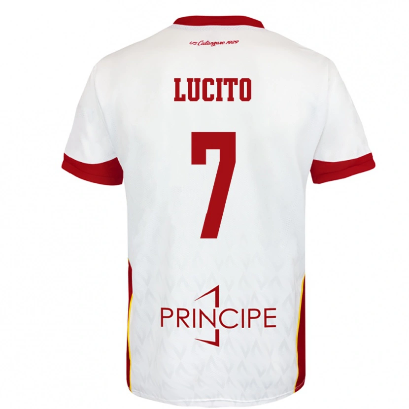 Danxen Kinderen Adriano Lucito #7 Wit Rood Uitshirt Uittenue 2025/26 T-Shirt België