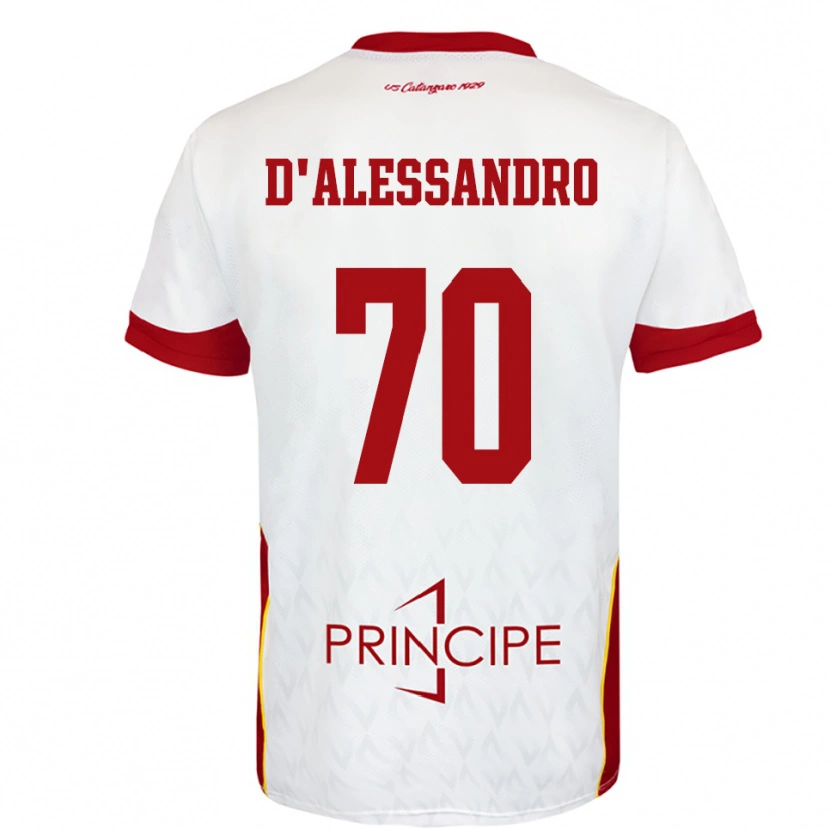 Danxen Kinderen Marco D'alessandro #70 Wit Rood Uitshirt Uittenue 2025/26 T-Shirt België