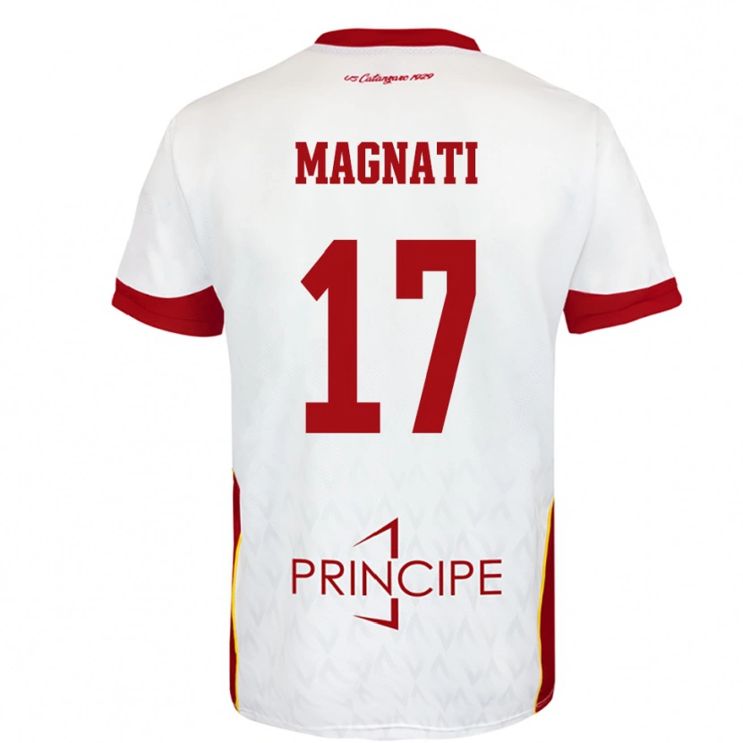 Danxen Kinderen Francesco Magnati #17 Wit Rood Uitshirt Uittenue 2025/26 T-Shirt België