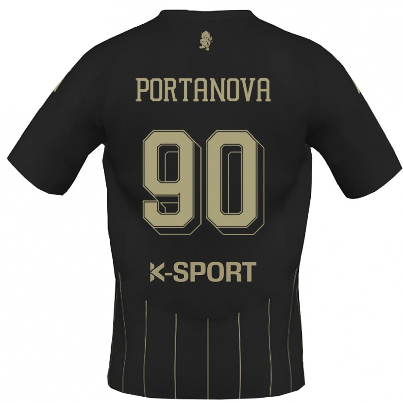 Danxen Kinderen Denis Portanova #90 Grijs Wit Uitshirt Uittenue 2025/26 T-Shirt België