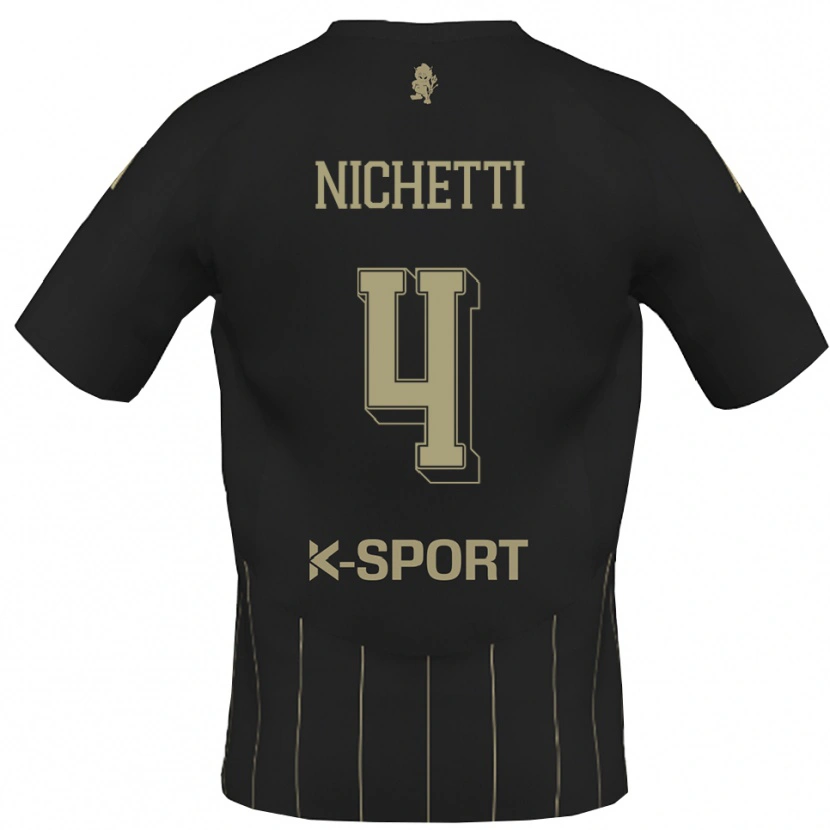 Danxen Kinderen Marco Nichetti #4 Grijs Wit Uitshirt Uittenue 2025/26 T-Shirt België