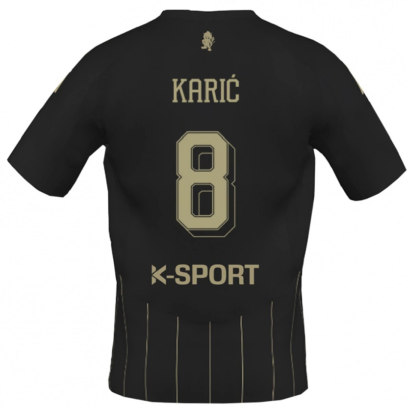 Danxen Kinderen Nermin Karić #8 Grijs Wit Uitshirt Uittenue 2025/26 T-Shirt België
