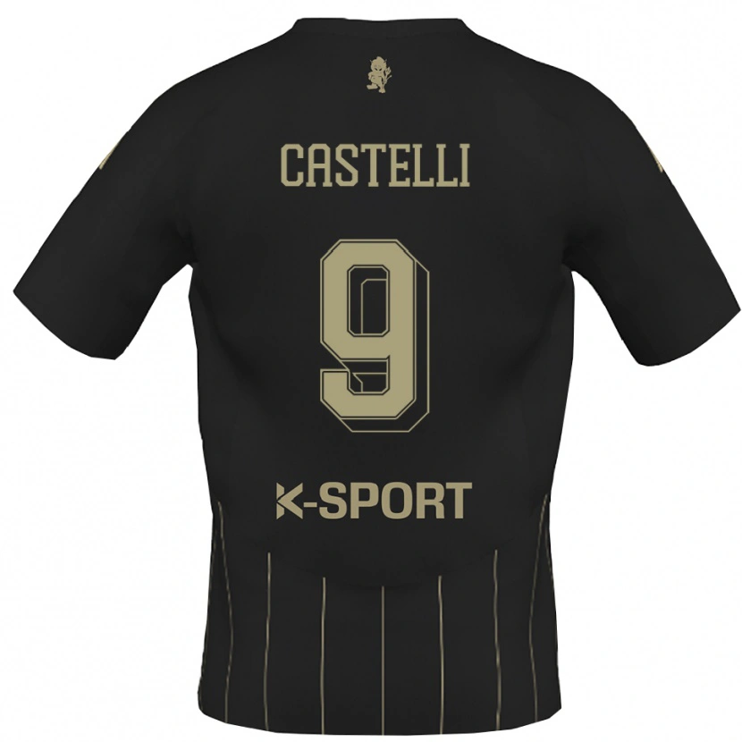 Danxen Kinderen Davide Castelli #9 Grijs Wit Uitshirt Uittenue 2025/26 T-Shirt België