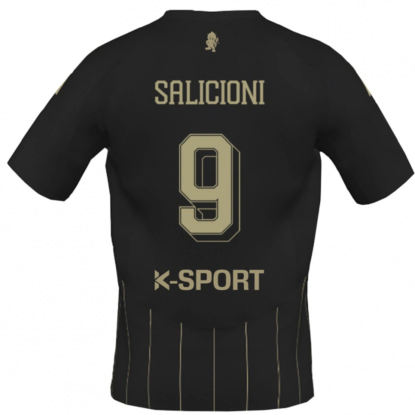 Danxen Kinderen Fausto Salicioni #9 Grijs Wit Uitshirt Uittenue 2025/26 T-Shirt België