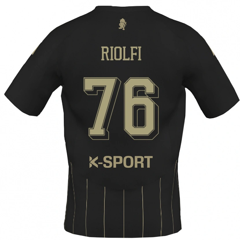 Danxen Kinderen Emanuele Riolfi #76 Grijs Wit Uitshirt Uittenue 2025/26 T-Shirt België